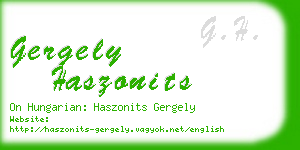 gergely haszonits business card